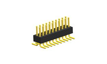 圆孔排针1.27mm 双排 立贴（塑高2.2 塑宽3.25）